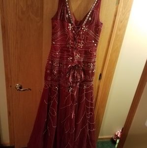 Maroon prom dress